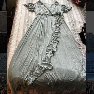 Light blue maternity dress